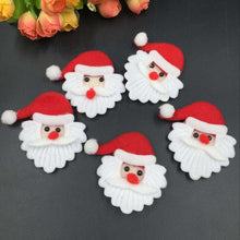 Load image into Gallery viewer, Santa Claus Elk Shape Patch Padded Felt Appliques Christmas Decoration