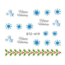 Load image into Gallery viewer, 3d Christmas 6 Sheets Snowflake Flower Nail Art Sticker Decal Tips Diy Decor Isfang