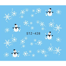 Load image into Gallery viewer, 3d Christmas 6 Sheets Snowflake Flower Nail Art Sticker Decal Tips Diy Decor Isfang