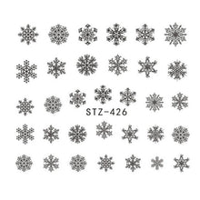 Load image into Gallery viewer, 3d Christmas 6 Sheets Snowflake Flower Nail Art Sticker Decal Tips Diy Decor Isfang