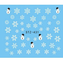 Load image into Gallery viewer, 3d Christmas 6 Sheets Snowflake Flower Nail Art Sticker Decal Tips Diy Decor Isfang