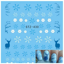 Load image into Gallery viewer, 3d Christmas 6 Sheets Snowflake Flower Nail Art Sticker Decal Tips Diy Decor Isfang
