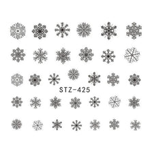 Load image into Gallery viewer, 3d Christmas 6 Sheets Snowflake Flower Nail Art Sticker Decal Tips Diy Decor Isfang
