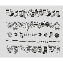 Load image into Gallery viewer, 3d Christmas 6 Sheets Snowflake Flower Nail Art Sticker Decal Tips Diy Decor Isfang