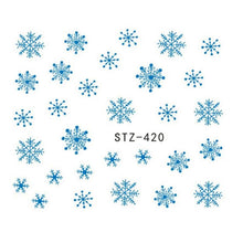 Load image into Gallery viewer, 3d Christmas 6 Sheets Snowflake Flower Nail Art Sticker Decal Tips Diy Decor Isfang