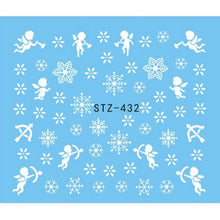 Load image into Gallery viewer, 3d Christmas 6 Sheets Snowflake Flower Nail Art Sticker Decal Tips Diy Decor Isfang