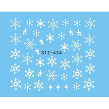 Load image into Gallery viewer, 3d Christmas 6 Sheets Snowflake Flower Nail Art Sticker Decal Tips Diy Decor Isfang