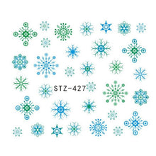 Load image into Gallery viewer, 3d Christmas 6 Sheets Snowflake Flower Nail Art Sticker Decal Tips Diy Decor Isfang